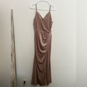 Velvet Champagne Dress